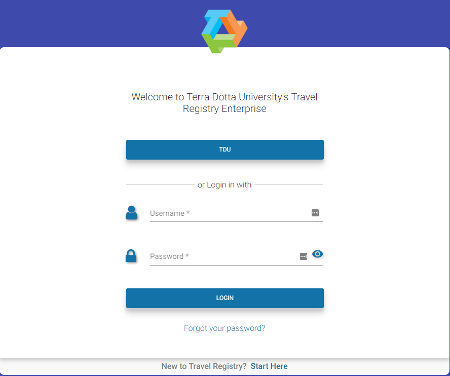 The Login In portal 