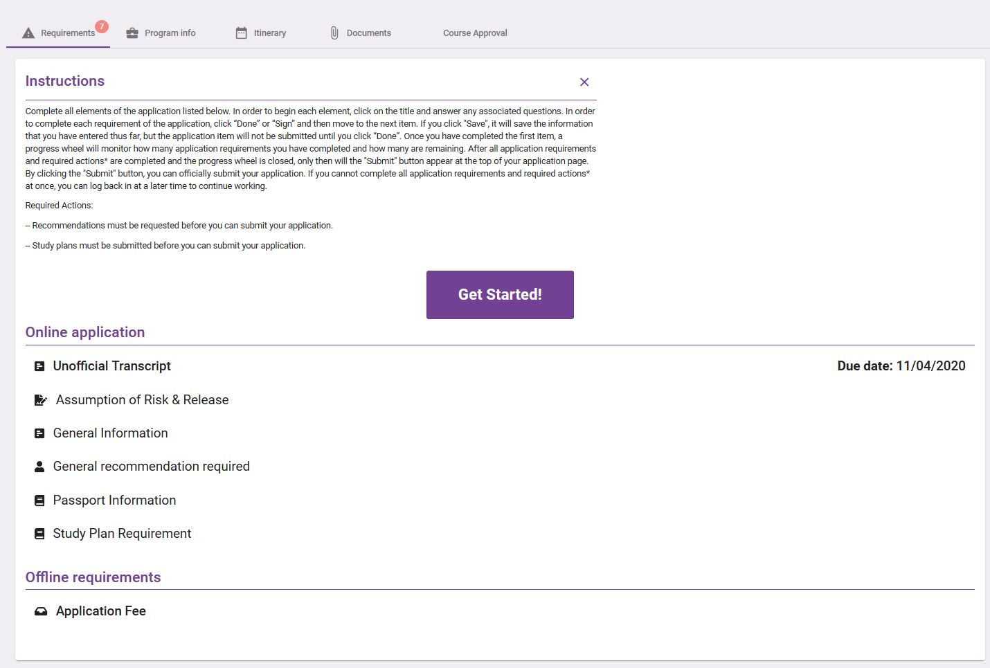 Administrator View of an Application – Terra Dotta