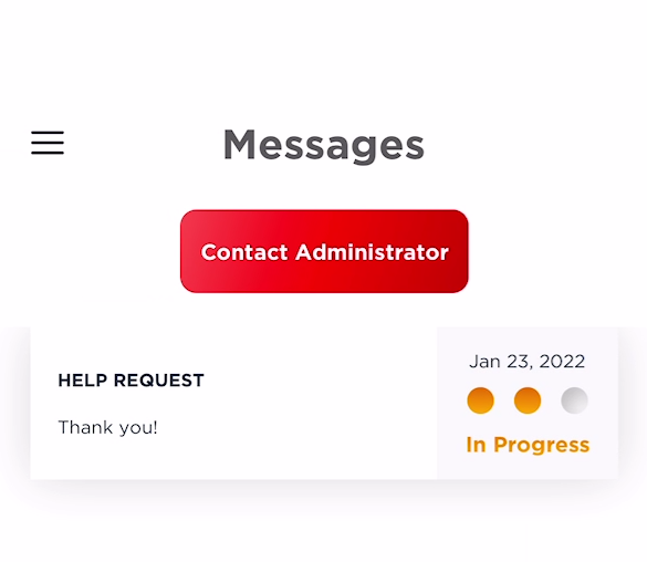 The message section with progress details