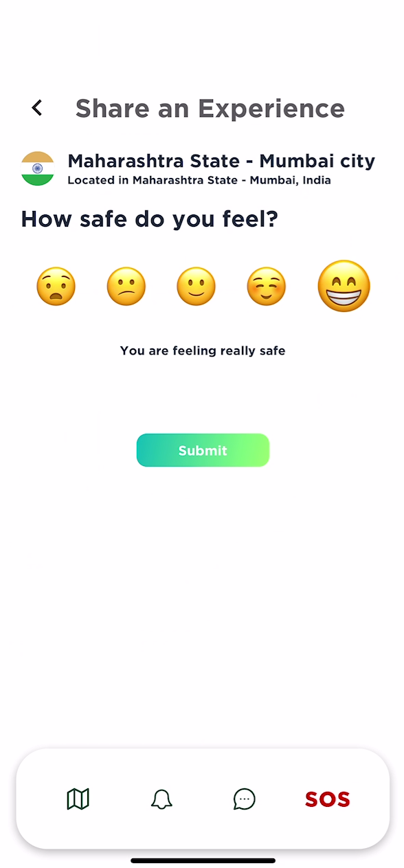 The share an experience screen.