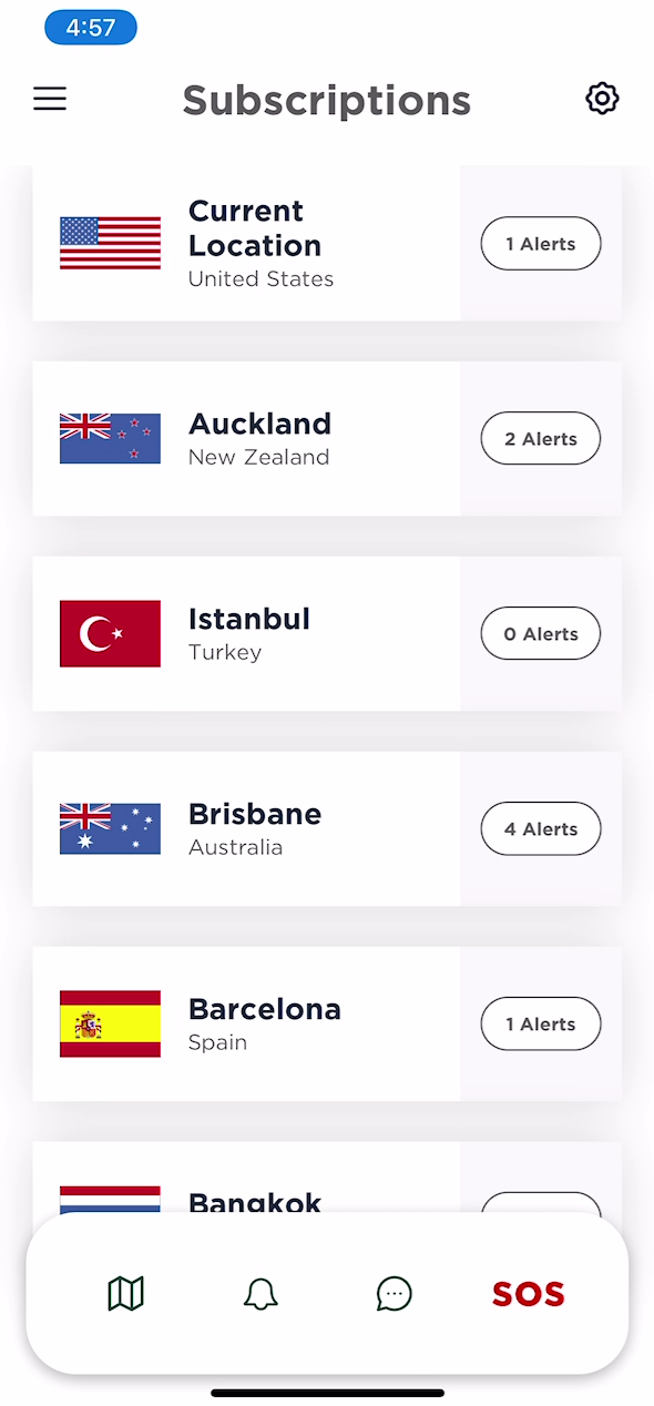 The Subscriptions page